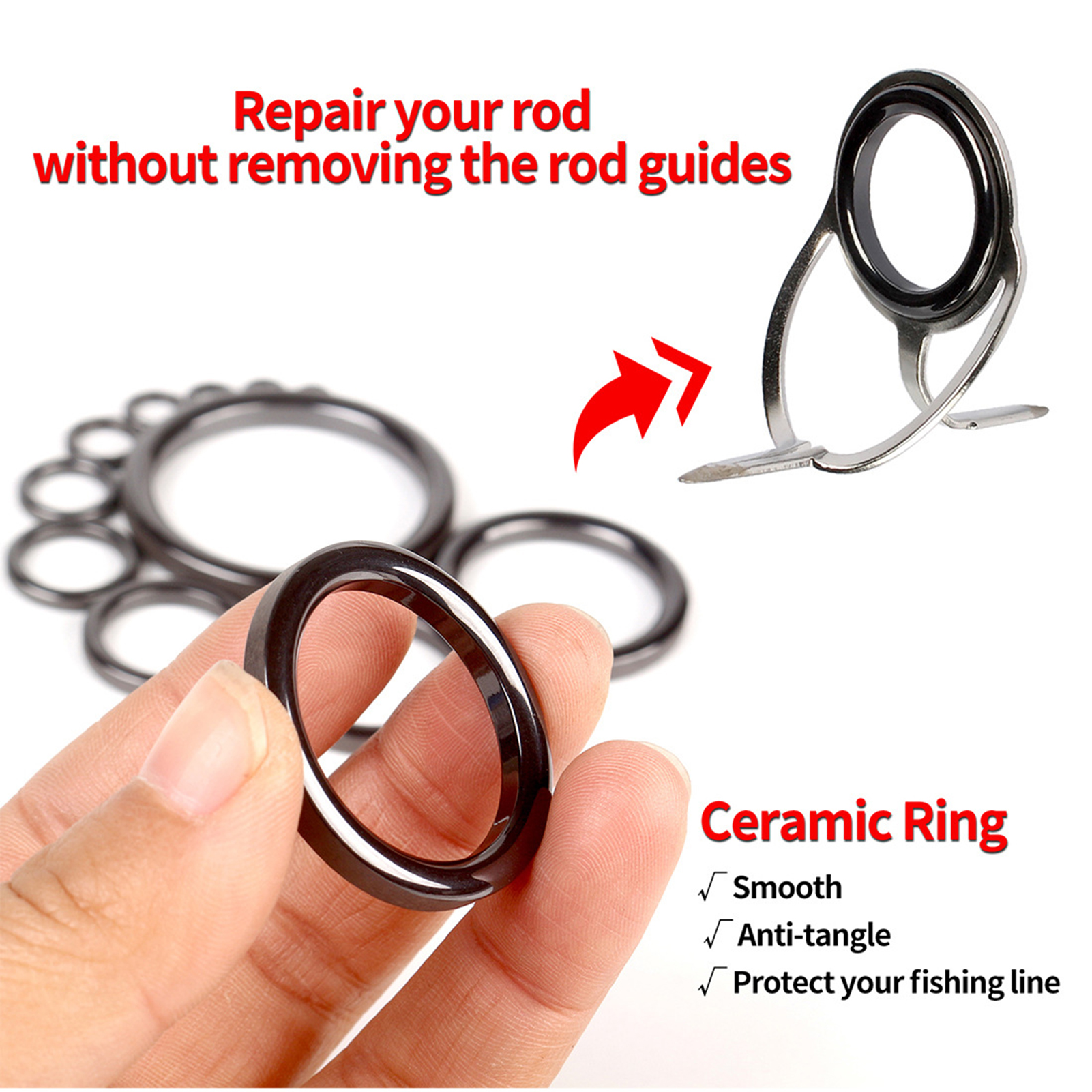 Fishing Rod Guide Repair Kit C - Fishing Rod Building Kit review and price