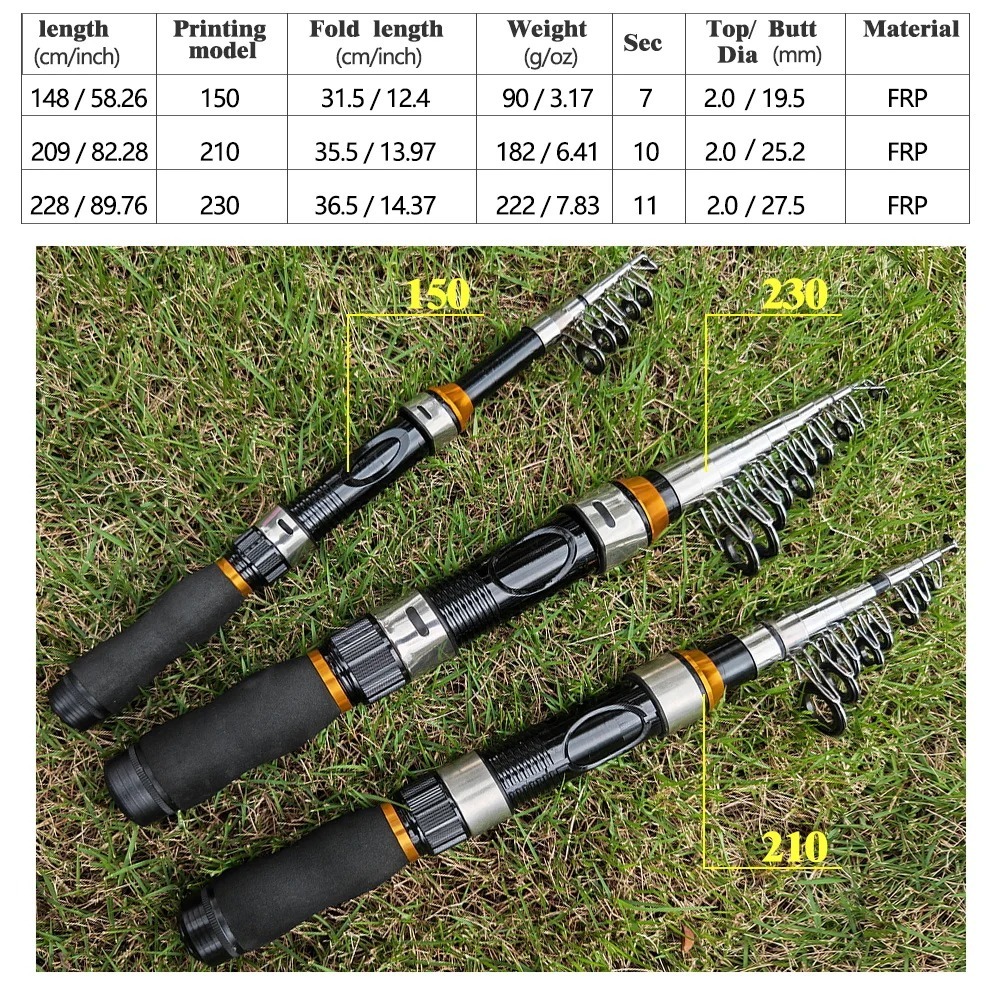 NEW Telescopic Fishing Rod Spi - Fishing Rod Travel review and price