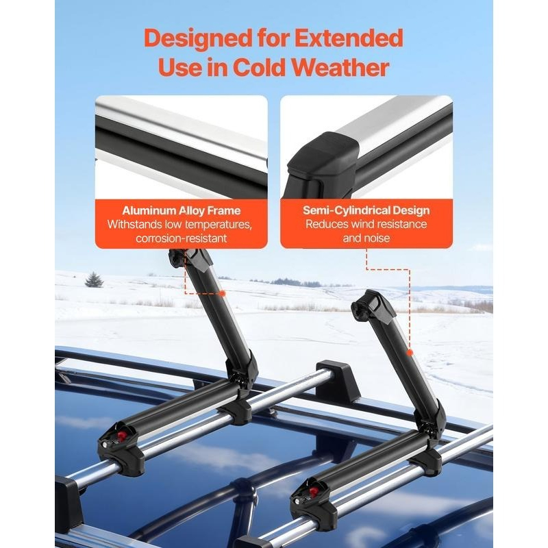 Ski & Snowboard Roof Rack, Car - Fishing Rod Rack review and price
