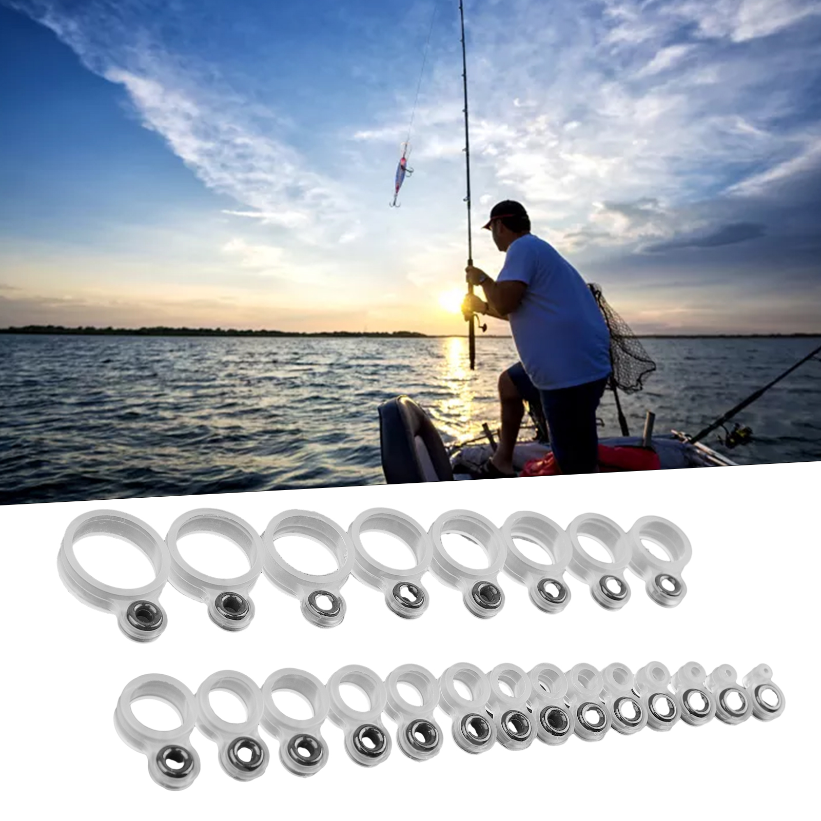 14/22Pcs Fishing Rod Eyelet Re - Fishing Rod Guide Replacement review and price