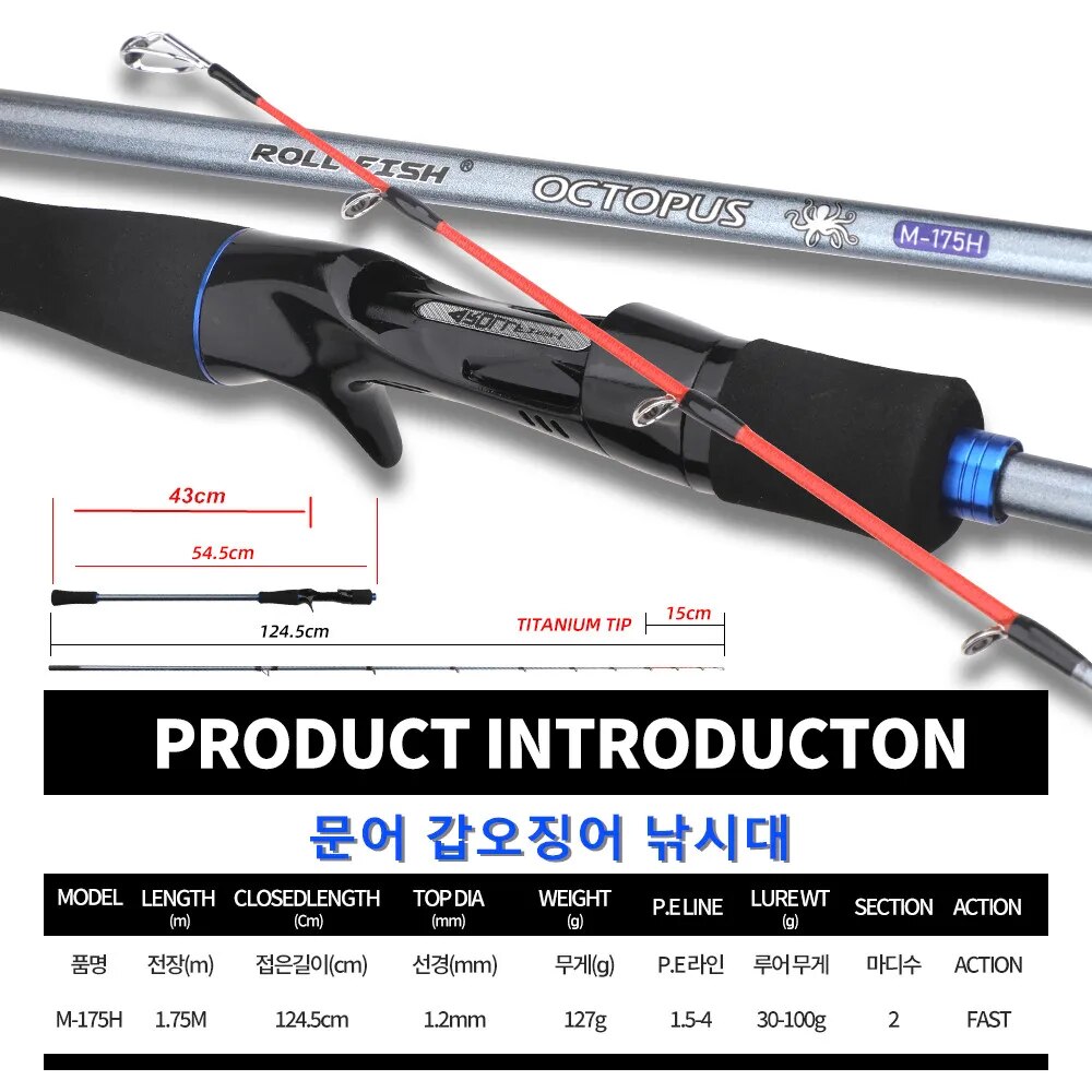 ROLLFISH Titanium Tip Octopus  - Fishing Rod Surf review and price
