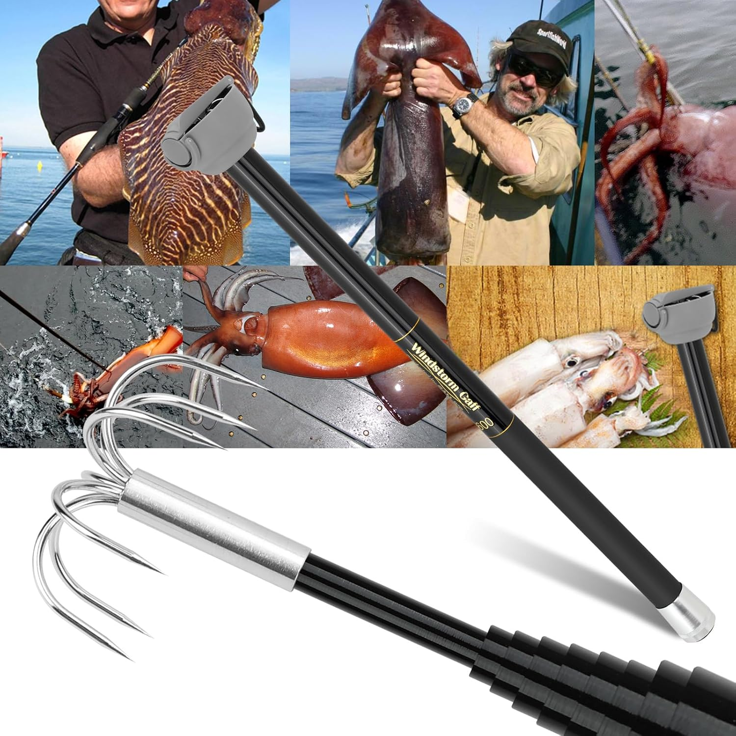 SANLIKE Fishing-Squid Gaff 3M/ - Fishing Rod Carbon Fiber review and price