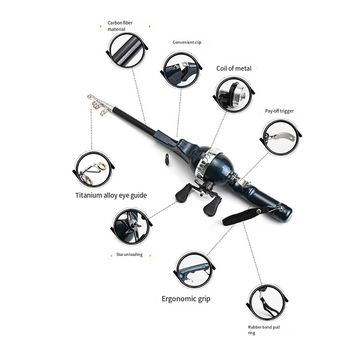 X59A_Portable Folding Fishing  - Fishing Rod Telescopic review and price