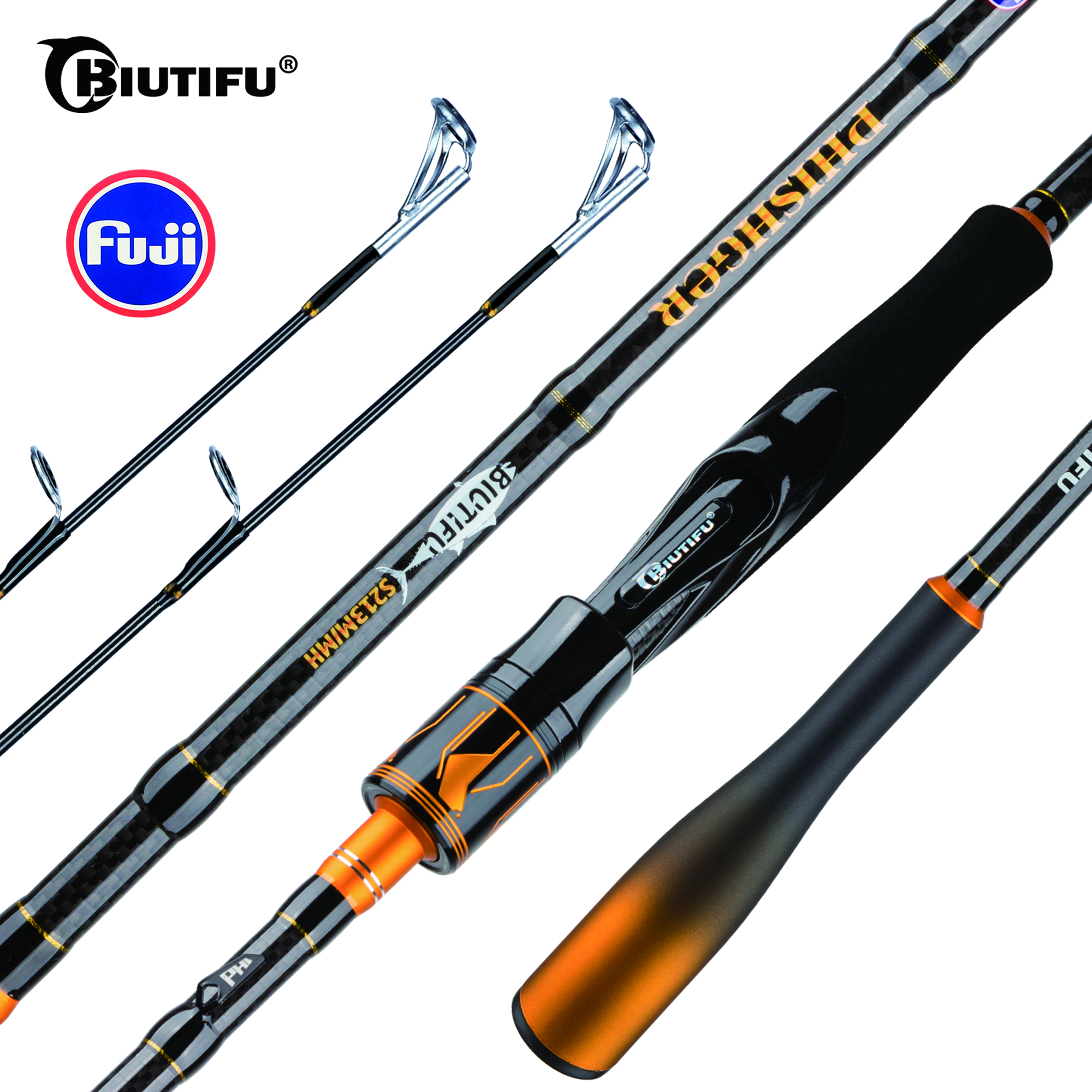 BIUTIFU 2-Tip Fuji Guide Spinn - Fishing Rod Surf review and price