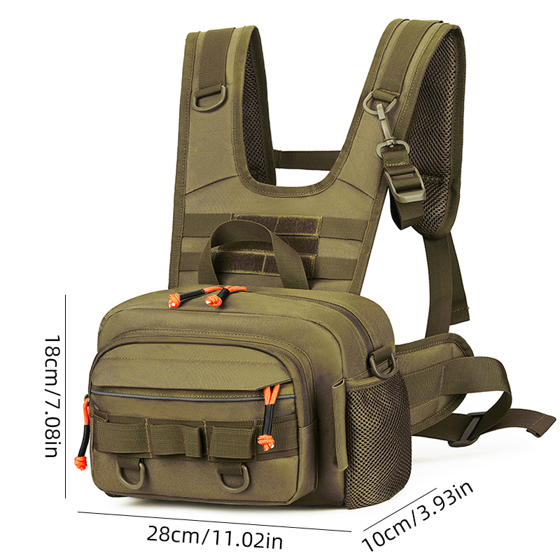 Men Chest Bag Tactical Fishing - Fishing Rod Holder review and price